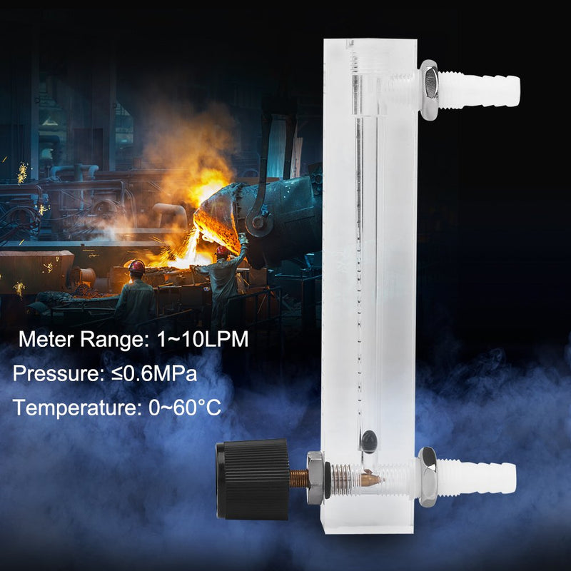  [AUSTRALIA] - LZQ-7 acrylic oxygen gas flow meter with control valve to measure gas flow 1-10LPM