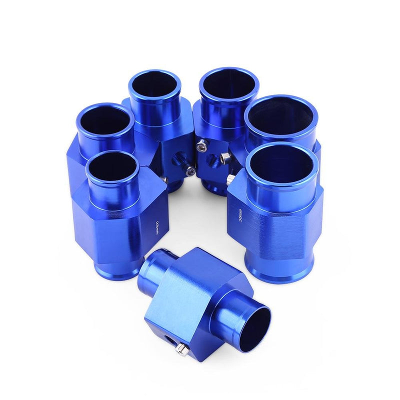  [AUSTRALIA] - Universal Water Temp Joint Pipe, Keenso Aluminum Water Temp Temperature Joint Pipe Sensor Gauge Radiator Hose Adapter, Blue 26mm - 40mm (40mm)