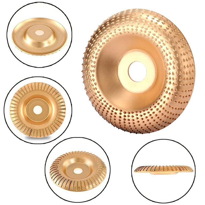  [AUSTRALIA] - ASNOMY Pack of 2 wood sanding discs diameter 125 mm x 22 mm, sanding disc made of wood, wheels for angle grinder 125 mm, sanding discs for wood made of tungsten carbide for shaping, grinding and cutting