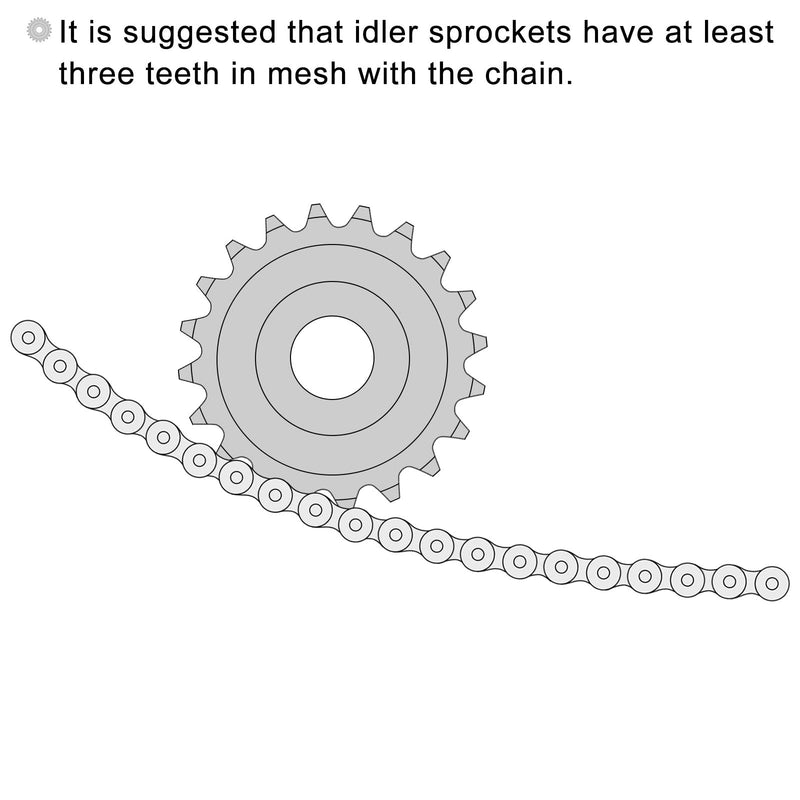  [AUSTRALIA] - uxcell #35 Chain Idler Sprocket, 10mm Bore 3/8" Pitch 16 Tooth Tensioner, Black Oxide Finish C45 Carbon Steel with Insert Double Bearing for ISO 06B Chains