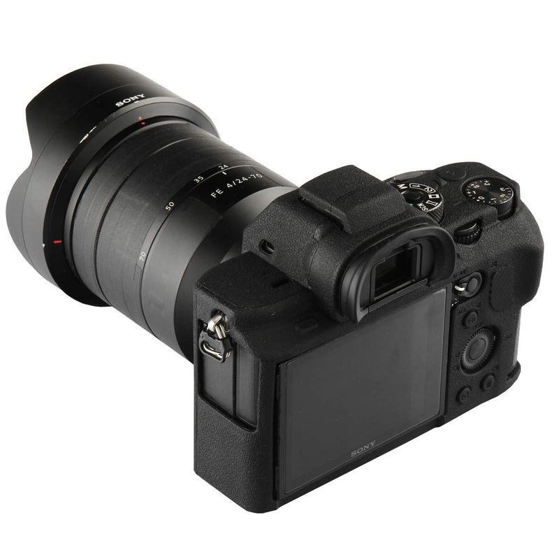  [AUSTRALIA] - Easy Hood Camera Case for Sony Alpha A7II A7RII A7SII A7 II A7R II A7S II A7R2 ILCE-7RM2 ILCE-7M2 Soft Silicone Rubber Camera Protective Body Case Skin Camera Protector Cover (Black) Black