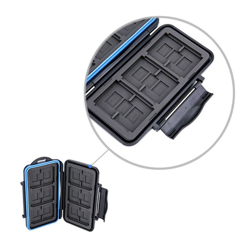 JJC SD Micro SD CF TF Memory Card Case Holder Storage 6 CF & 12 SD & 18 Micro SD Card,Water-Resistant and Shockproof - LeoForward Australia