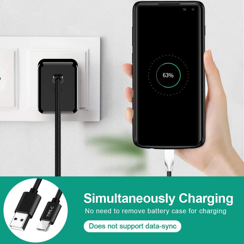  [AUSTRALIA] - NEWDERY Upgraded Galaxy S10 Plus Battery Case Qi Wireless Charging Compatible, 10000mAh Rechargeable Extended Charger Case Compatible Samsung Galaxy S10+ Plus (Black)