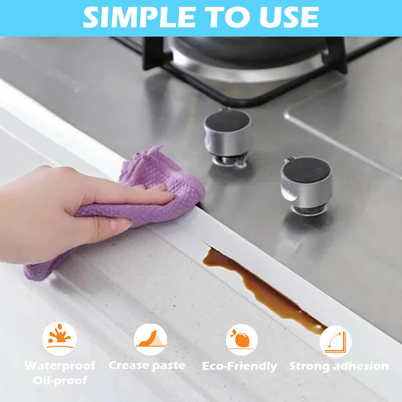  [AUSTRALIA] - Caulk Strip, 1.5" x 10.5Ft Self Adhesive Caulk Tape, PVC Waterproof Sealing Tape for Bathroom Bathtub Kitchen Toilet Wall White