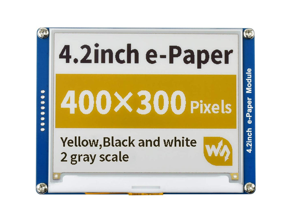  [AUSTRALIA] - Waveshare 400x300 Resolution 4.2inch E-Ink Display Module Yellow/Black/White Three-Color SPI Interfacelow Power Consumption Wide Viewing Angle 4.2inch e-Paper Module (C)