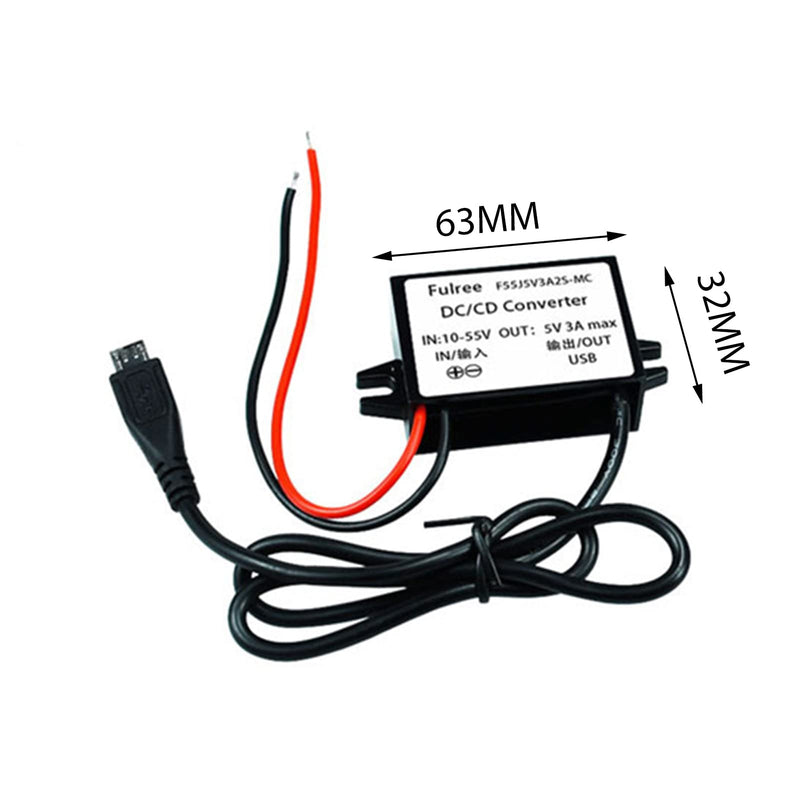  [AUSTRALIA] - YYRL 12V/24V/36V/48V to 5V，Car Micro USB Power Supply Buck Waterproof Cable Plug Adapter