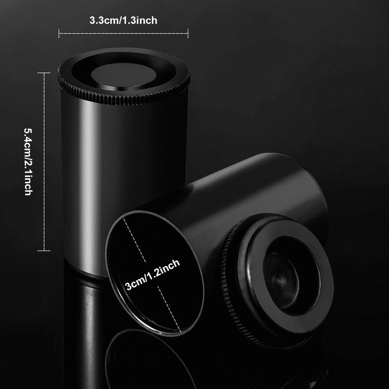  [AUSTRALIA] - AKIRO Film Canisters with Caps 35 mm Empty Camera Reel Storage Containers Case Plastic Storage 15 Pack Black