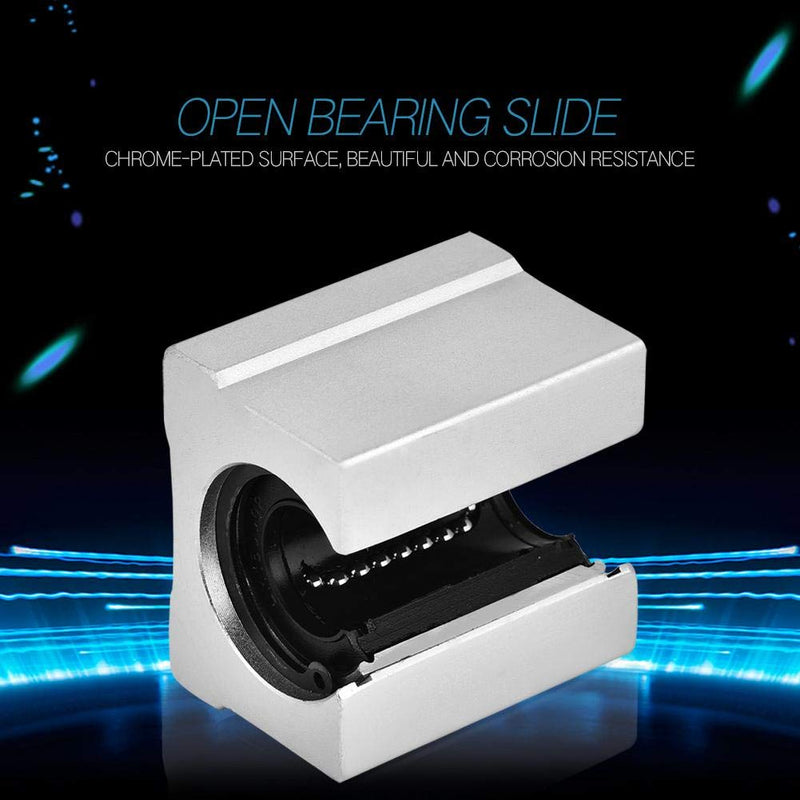  [AUSTRALIA] - 4pcs Linear Bearing Pillow Block, 16mm SBR16UU Open Linear Motion Bearing Block Slide for CNC Part