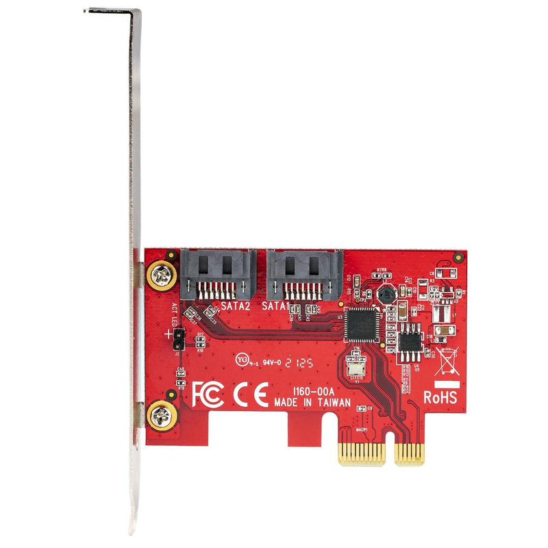  [AUSTRALIA] - StarTech.com SATA PCIe Card - 2 Port PCIe SATA Expansion Card - 6Gbps - Full/Low Profile - PCI Express to SATA Adapter/Controller - ASM1061 Non-Raid - PCIe to SATA Converter (2P6G-PCIE-SATA-CARD)