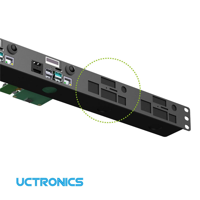  [AUSTRALIA] - UCTRONICS Blank Covers for Ultimate Raspberry Pi 1U Rackmount, 2-Pack