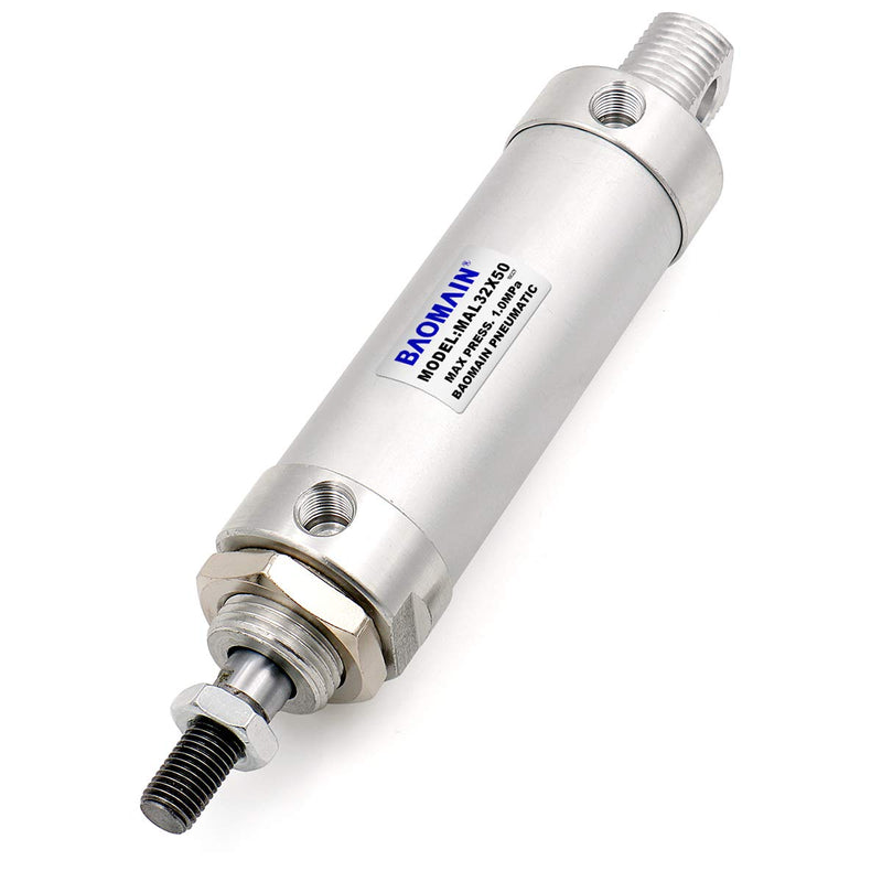  [AUSTRALIA] - Baomain Mini Air Cylinder MAL 32 X 50 Single Male Thread Rod Dual Action 32 Bore 50 Stroke