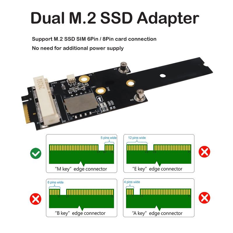  [AUSTRALIA] - Eboxer PCIe M.2 Adapter Converter for Laptop PC PCI E to NGFF M.2 A/E Adapter, 3G/4G/WiFi Mini Card to M.2 (NGFF) Host Controller Expansion Card