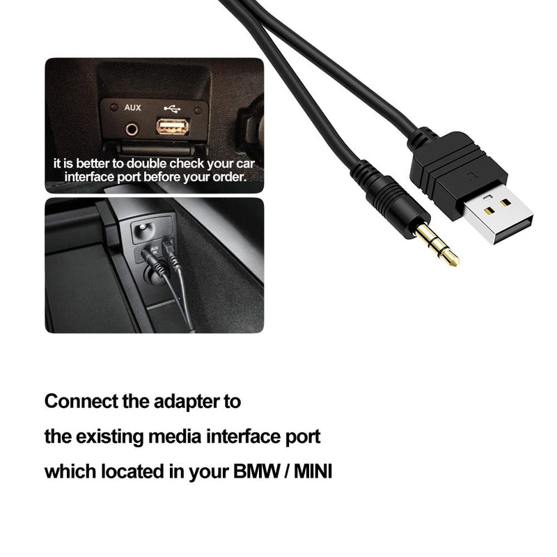 YOOSEN Bluetooth Adapter Streaming Cable for BMW Mini Cooper Media Inerface MMI System Pair USB Android iPhone iPad iPod Touch Smartphone etc - LeoForward Australia