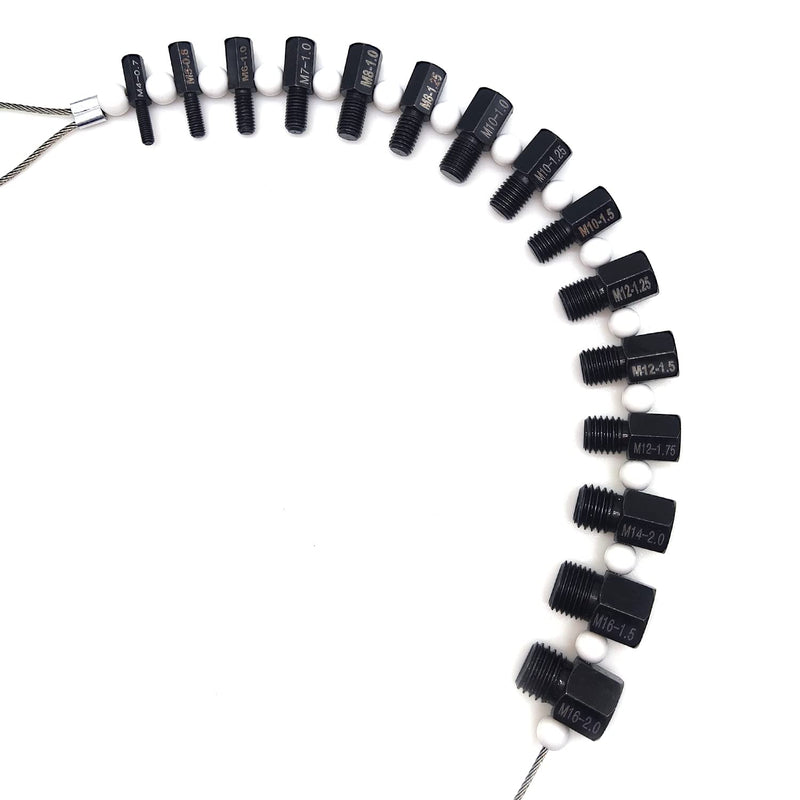  [AUSTRALIA] - 32 Pcs Upgrade Original Thread Checker (Inch & Metric) - Size Gauge Measuring Tool for Imperial and Metric Nuts ，32 Male/Female Gauges - 17 Inch & 15 Metric M