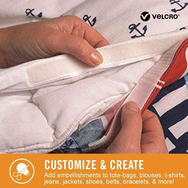  [AUSTRALIA] - VELCRO Brand Sticky Back for Fabrics, 10 Ft Bulk Roll No Sew Tape with Adhesive, Cut Strips to Length Peel and Stick Bond to Clothing for Hemming Replace Zippers and Snaps, Black