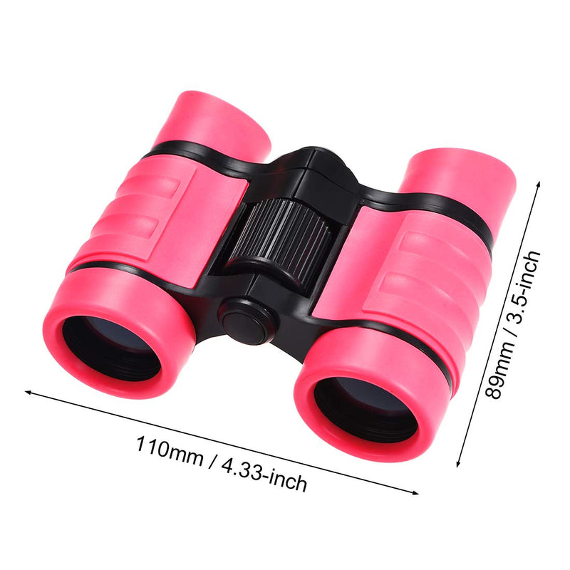  [AUSTRALIA] - uxcell Binoculars 4X30 Compact Foldable Binoculars Shock Proof Pink with Neck Strap for Bird Watching Hiking Camping