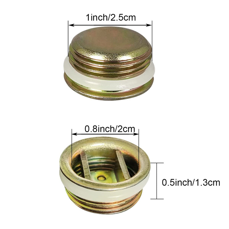  [AUSTRALIA] - 15Pieces 3/4inch Steel Bung Plug with Gaskets Drum Closure Bung Plug Cap with Plated Coated for 55 Gallon Barrel Drum 3/4" 15pieces steel bung plug