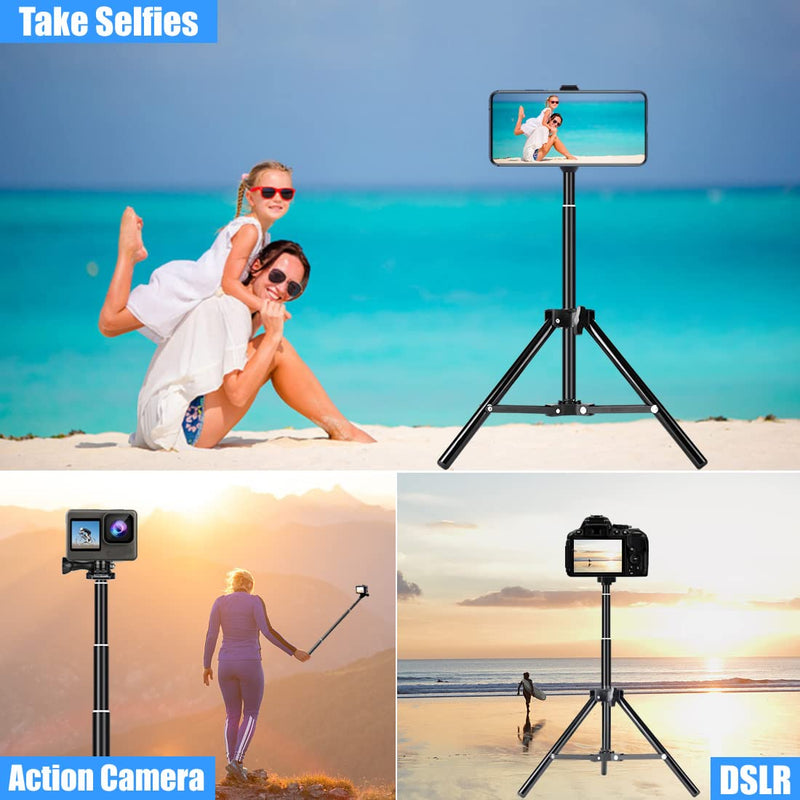  [AUSTRALIA] - Selfie Stick Tripod, 62 inch Extendable Detachable Selfie Stick Tripod Stand with Remote for iPhone 14 13 12 Pro MAX Samsung Galaxy S23 S22 S21 Ultra