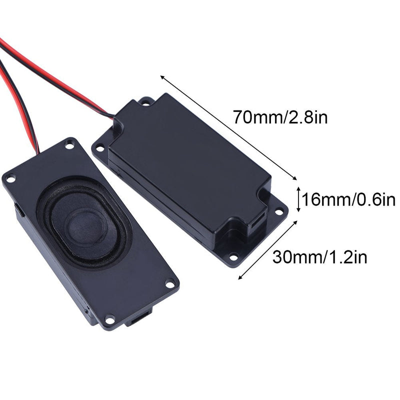  [AUSTRALIA] - PUSOKEI 1 Pair 70mm X 30mm 8ohm 5W Speaker Replacement Speakers for TV LCD Monitor PC Notebook Speakers with Louder and Clearer HiFi Sound