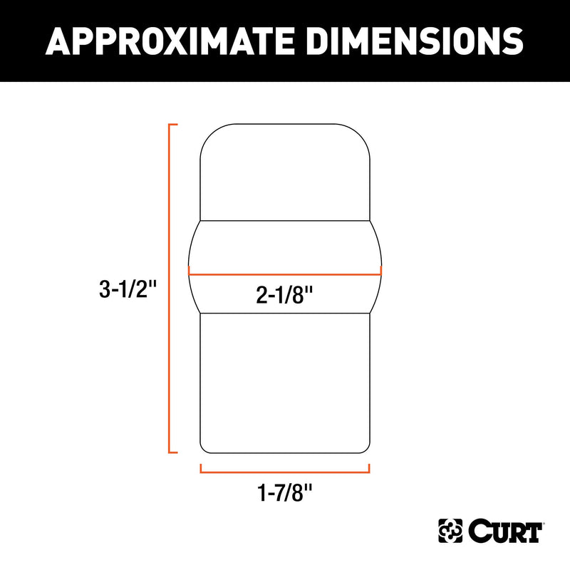  [AUSTRALIA] - CURT 21801 Trailer Ball Cover Rubber Hitch Ball Cover for 1-7/8-Inch or 2-Inch Diameter Trailer Ball