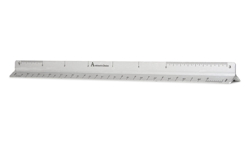 Architect's Choice 12" Solid Aluminum Tri-Sided Scale | PROFESSIONAL GRADE ALUMINUM | ARCHITECTURAL SCALE w/ Imperial Measurements | NOW DISCOUNTED - PLEASE SEE DETAILS BELOW - LeoForward Australia