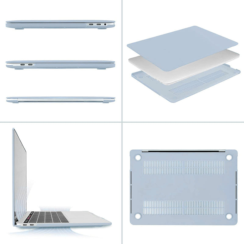  [AUSTRALIA] - MOSISO Compatible with MacBook Pro 13 inch Case 2016-2020 Release A2338 M1 A2289 A2251 A2159 A1989 A1706 A1708, Plastic Hard Shell Case&Keyboard Cover Skin&Screen Protector&Storage Bag, Baby Blue