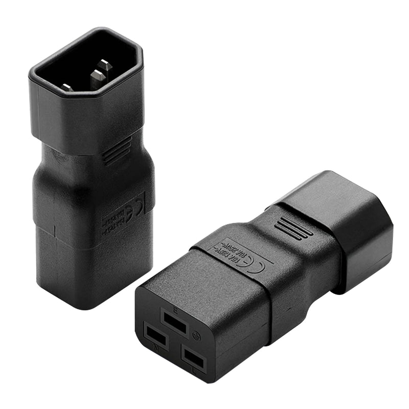  [AUSTRALIA] - Dracaena PDU UPS Power IEC Male C14 to Female C19 Adapter IEC Connector New (2 pcs/Pack)
