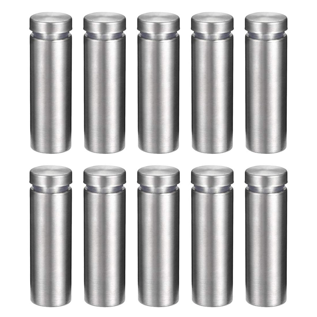  [AUSTRALIA] - uxcell 5/8 Dia x 2"(16x50mm) Standoff Screws Wall Mount Sign Holders Acrylic Glass Nails 10pcs 16mmx50mm