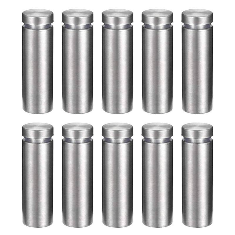  [AUSTRALIA] - uxcell 5/8 Dia x 2"(16x50mm) Standoff Screws Wall Mount Sign Holders Acrylic Glass Nails 10pcs 16mmx50mm