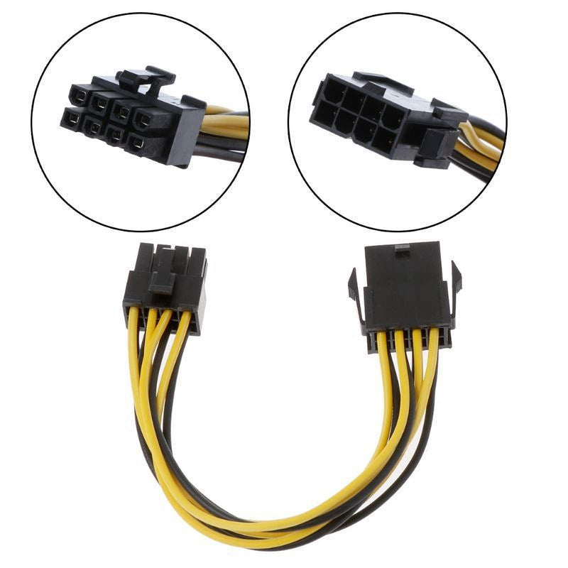  [AUSTRALIA] - Atneway CPU 8-Pin Extension Cord, PCIe 8 Pin Female to 8(6+2) Pin Male PCI Express Power Adapter Cable Motherboard CPU 8-pin to Graphics Card 8-pin 18 AWG Cord -18CM