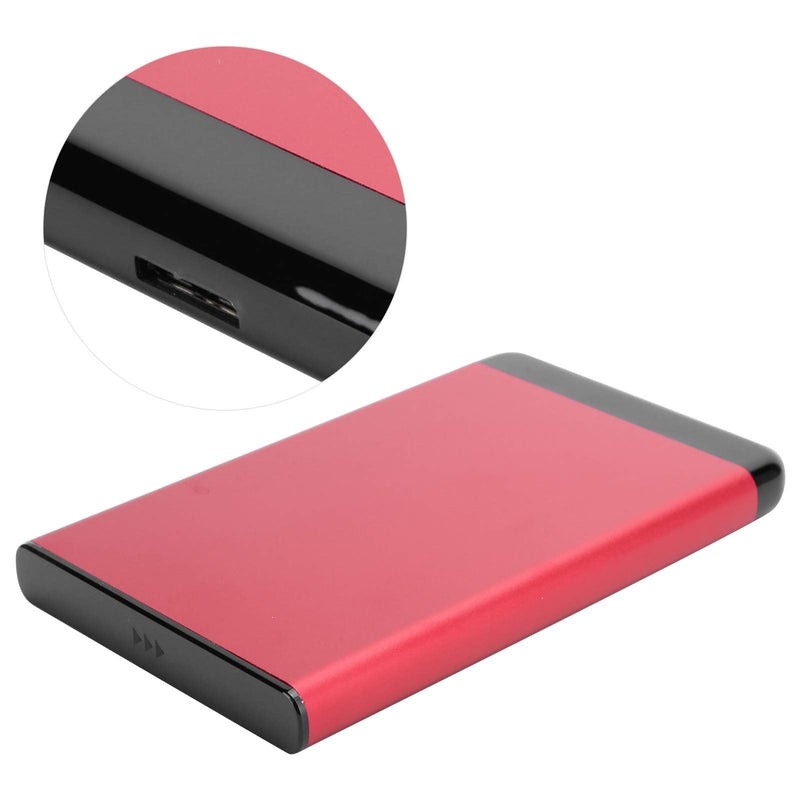  [AUSTRALIA] - Qiilu External Hard Drive 4Tb 2Tb External Hard Drive Aluminum Alloy Mobile Hard Disk Box Usb3.0 Portable 2.5In Ssd HDD Sata Aluminum Alloy Enclosure 8Tb (Red) Red