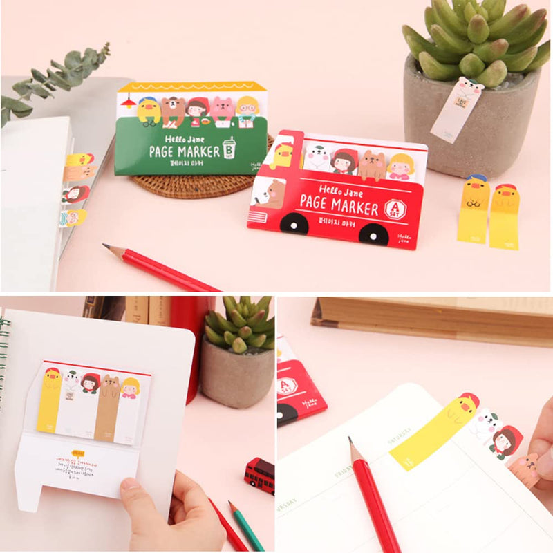  [AUSTRALIA] - 200PCS 2Inch Cute Sticky Index Tabs, Writable and Adhesive Paper Marker Page Tabs, Document Sticky Flags for Notebooks Classify Files Page Marking