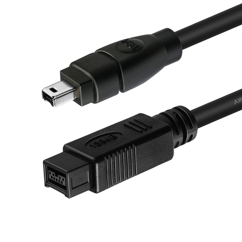  [AUSTRALIA] - Yeworth 6FT Firewire High Speed IEEE 1394 Firewire 800 to Firewire 400 Cable, 1394B 800-400 IEEE 9 Pin Male to 4 Pin Male Cable for MacBook Pro, Mac Mini, iMac PC, Digital Cameras, SLR