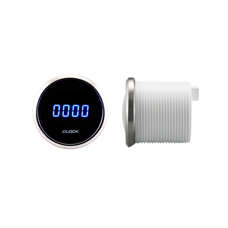  [AUSTRALIA] - PA Auto Digital Clock Gauge Blue Back Light 24 hr for Car Interior Dash 52mm 2 1/16"(12 Volt DC)