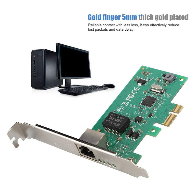 [AUSTRALIA] - Network Card Small Board, 10/100/1000 Mbps Gigabit Wireless Ethernet, PCI-E 1Xslot Bus Type, RJ45 Network Interface, Category 5 UTP, Wireless Network Adapter for Intel 82574I Gigabit Controller