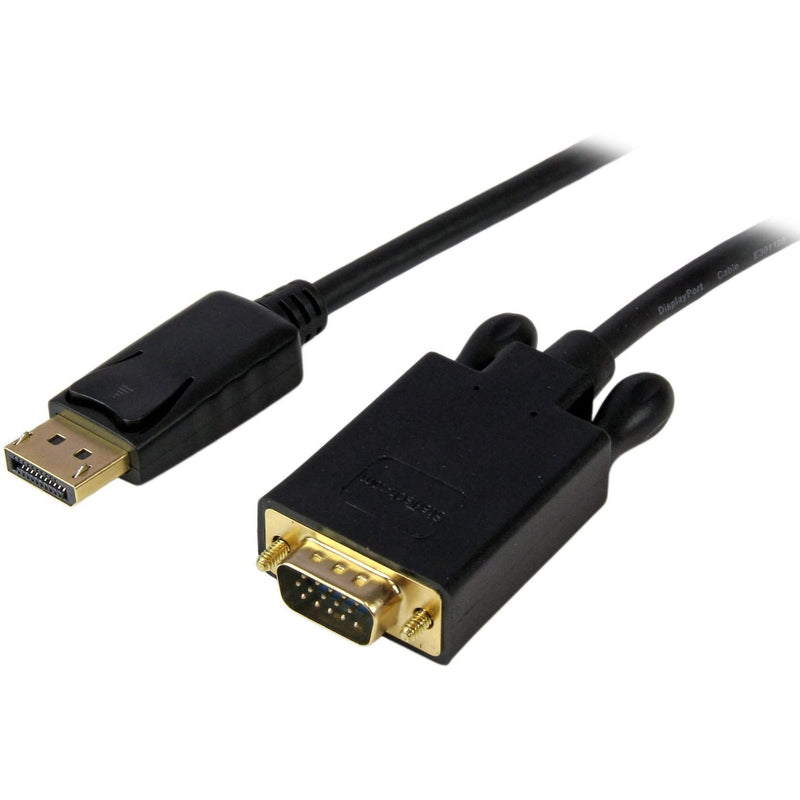  [AUSTRALIA] - StarTech.com 6ft (1.8m) DisplayPort to VGA Cable - Active DisplayPort to VGA Adapter Cable - 1080p Video - DP to VGA Monitor Cable - DP 1.2 to VGA Converter - Latching DP Connector (DP2VGAMM6B) 6 ft / 2 m