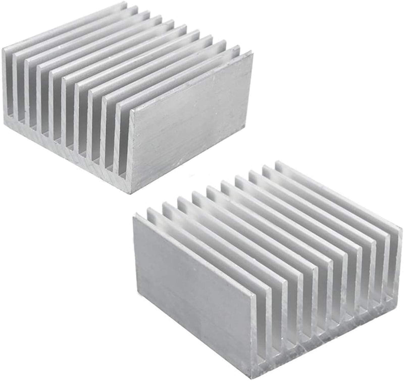  [AUSTRALIA] - Aluminum Chipset Heatsink Radiator Heat Sink Cooling Fin Silver for CPU LED Power Active Component 40 x 40 x 20mm (2 Pcs) -Kalolary 2pcs