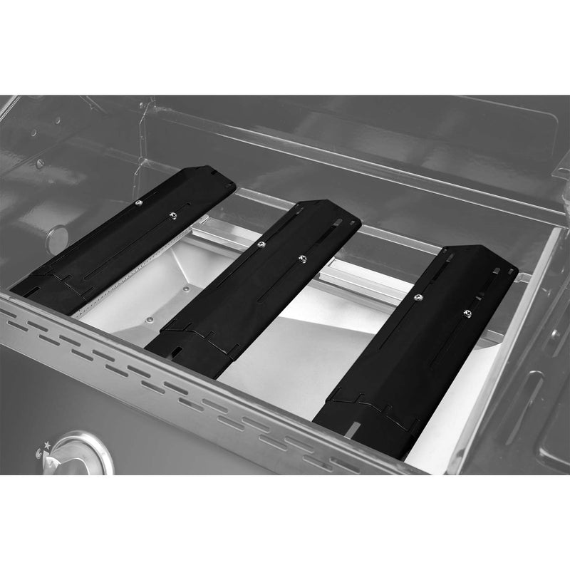 Unicook Porcelain Steel Heat Plate, Extends from 11.75" up to 21" L, Pack of 1, Grill Replacement Parts, Heavy Duty Adjustable Heat Shield, Heat Tent, Burner Cover, Flame Tamer for Barbecue Gas Grill - LeoForward Australia