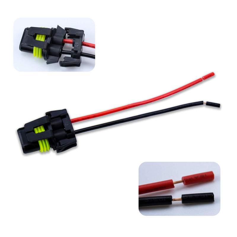  [AUSTRALIA] - iBrightstar 9005 9006 Female Adapter Wiring Harness Sockets Wire For Headlights Fog Lights