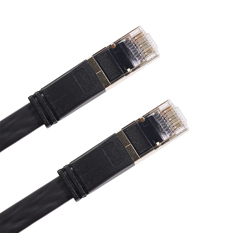 [AUSTRALIA] - REXUS Flat Cat 8 Ethernet Network Cable 10 FT, High Speed 40Gbps 2000Mhz SFTP LAN Wires Internet Patch Cable with RJ45 Gold Plated Connector for Server,Router,Modem,PC,Switch(C8F30H) Cat8 - 10 FT