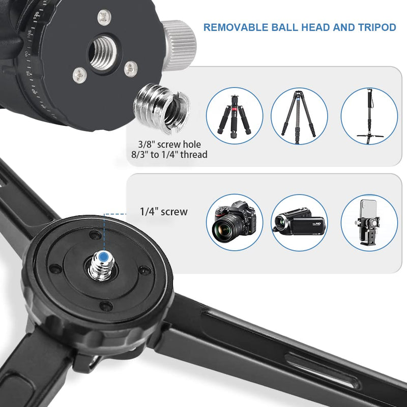  [AUSTRALIA] - Mini Tripod Stand, CAVIX LS-02 Camera Tabletop with 360 Degree Ball Head 1/4” Quick Release Plate for DSLR Camera