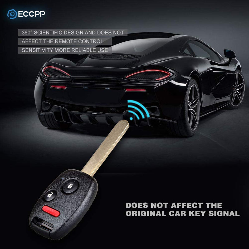 [AUSTRALIA] - ECCPP Replacement Uncut 313.8MHz Keyless Entry Remote Car Key Fob fit for 07 08 09 10 11 12 13 14 15 honda crv key fob CR-Z CRV FIT Insight Accord Crosstour MLBHLIK-1T (Pack of 2)