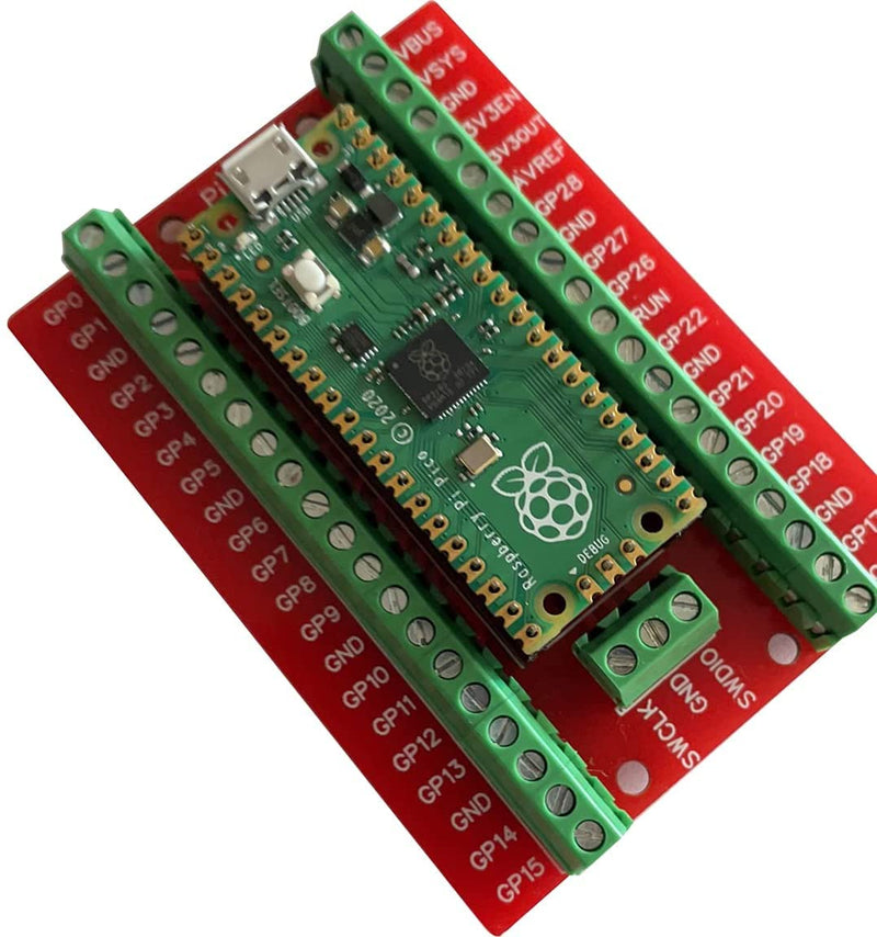 [AUSTRALIA] - whiteeeen pi pico Breakout Terminal 3.81 for Raspberry pi pico Board… (2 pcs) 2 pcs