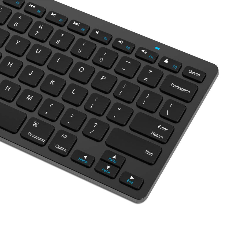  [AUSTRALIA] - Arteck Ultra-Slim Bluetooth Keyboard Compatible with iPad 10.2-inch/iPad Air/iPad 9.7-inch/iPad Pro/iPad Mini, iPhone and Other Bluetooth Enabled Devices Including iOS, Android, Windows, Black