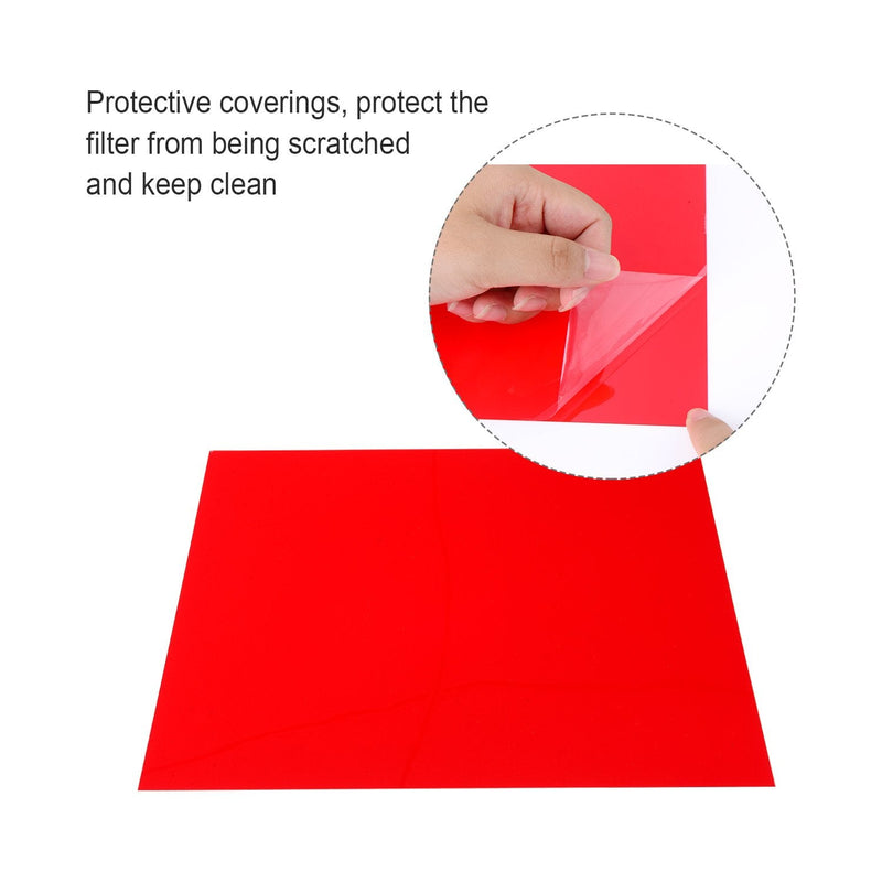  [AUSTRALIA] - eBoot 9 Pieces Gel Filter Transparent Color Film Plastic Sheets Correction Gel Light Filter, 11.7 by 8.3 Inches, 9 Colors
