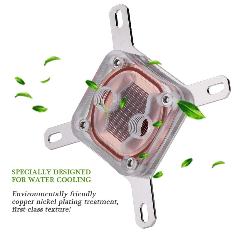  [AUSTRALIA] - fosa Universal Computer CPU Water Block, G1/4 Thread Acrylic CPU Water Cooling Block Waterblock Copper Base Cooling Kit for Intel(Transparent)