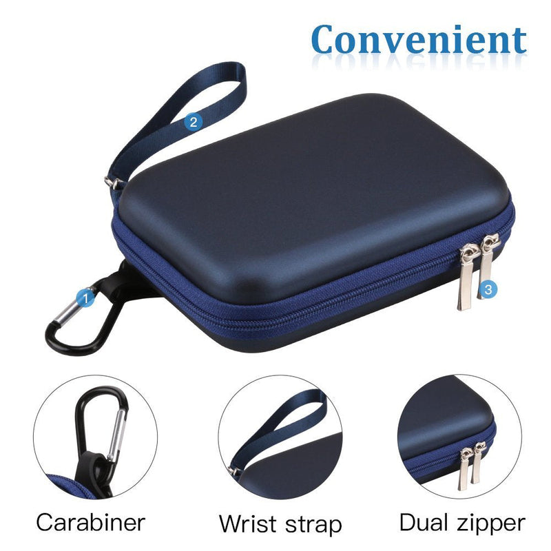  [AUSTRALIA] - AGPTEK EVA Shockproof Hard Drive Carrying Case,Travel Carrying Case for 2.5-inch Portable External Hard Drive-Transcend 1 TB,2TB, Kingston MLWG2, RAVPower FileHub, MP3 Player, Power Bank (Blue) Blue