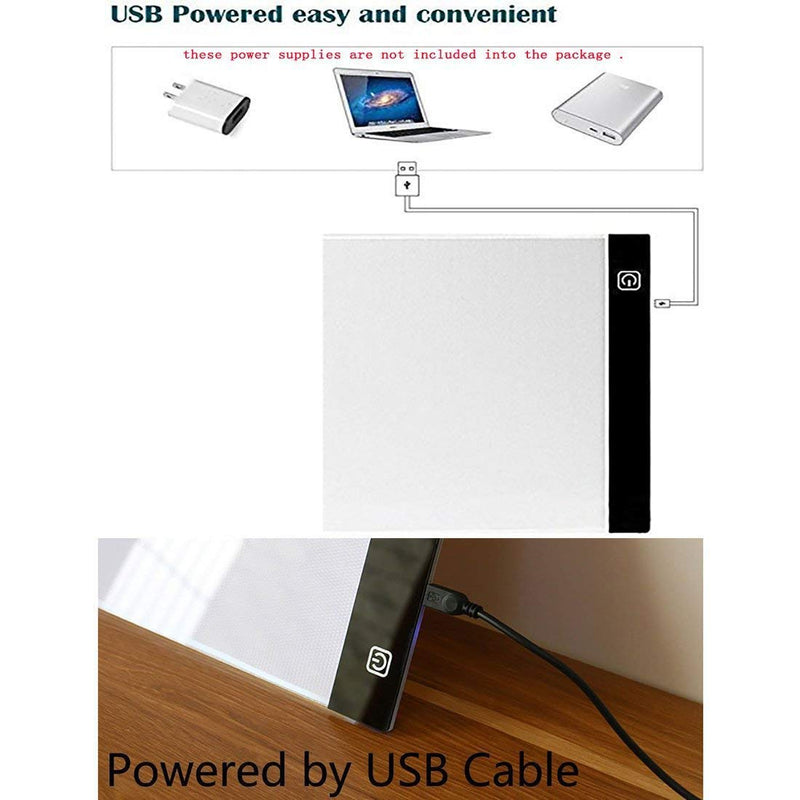  [AUSTRALIA] - Light Pad Drawing A5 Tracing Light Table LED Copy Board Ultra-Thin Display Pad Brightness Adjustable Stencil Artist Art Tracing Tatto Table LED pad a5