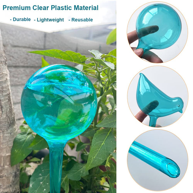  [AUSTRALIA] - TOTYAO Plant Watering Stakes, 10pcs Plant Automatic Self-Watering Globes Plastic Balls Garden Water Device Watering Bulbs for Everyday Home or Vacation Use | Indoor or Outdoor A.Lake Blue-5R+5B