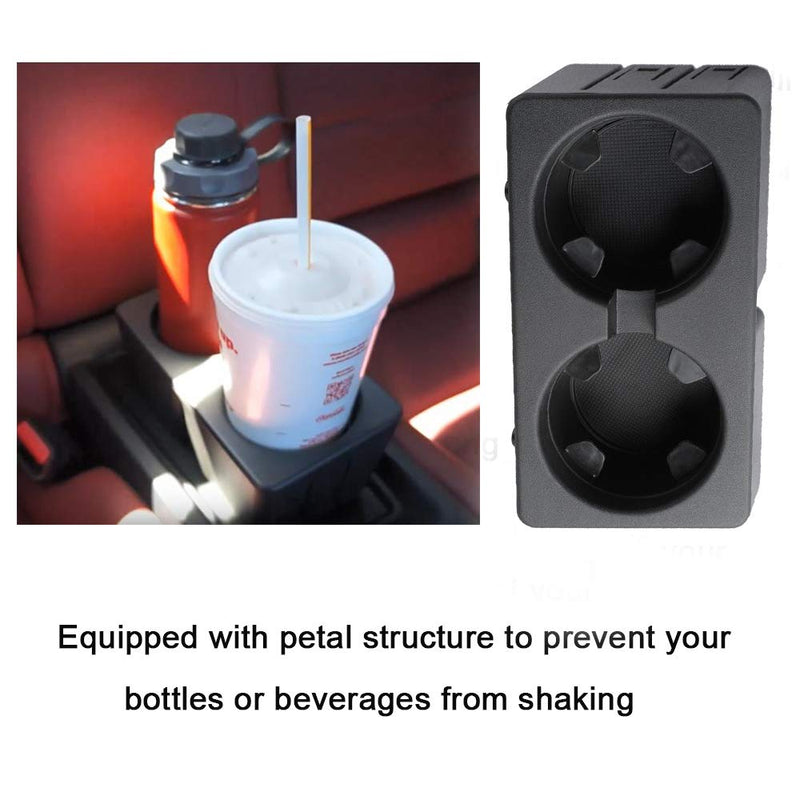  [AUSTRALIA] - Gekufa 19154712 Cup Holder Compatible with 2007-2013 Chevy Silverado Avalanche GMC Sierra 2007-2014 Suburban Yukon Tahoe Escalade - Floor Mounted Front Center Console Dual Beverage Drink Insert